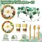 323-Piece Hawaiian Luau Party Decorations Kit | “ALOHA” & “HAPPY BIRTHDAY” Banners, Balloons, Cake Topper, Straws, Table Skirt & Dinnerware Set for 25 Adults